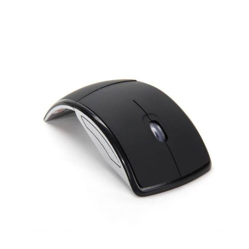 Black Foldable and Portable Bluetooth Wireless Mouse.