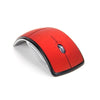 Red Foldable and Portable Bluetooth Wireless Mouse.