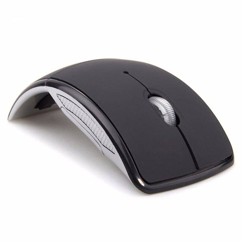 Black Foldable and Portable Bluetooth Wireless Mouse.