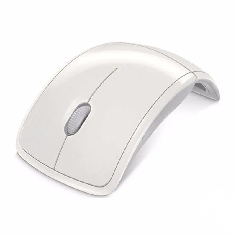 White Foldable and Portable Bluetooth Wireless Mouse.