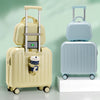 Yellow and blue Hardside Carry-On Rolling Luggage Set.