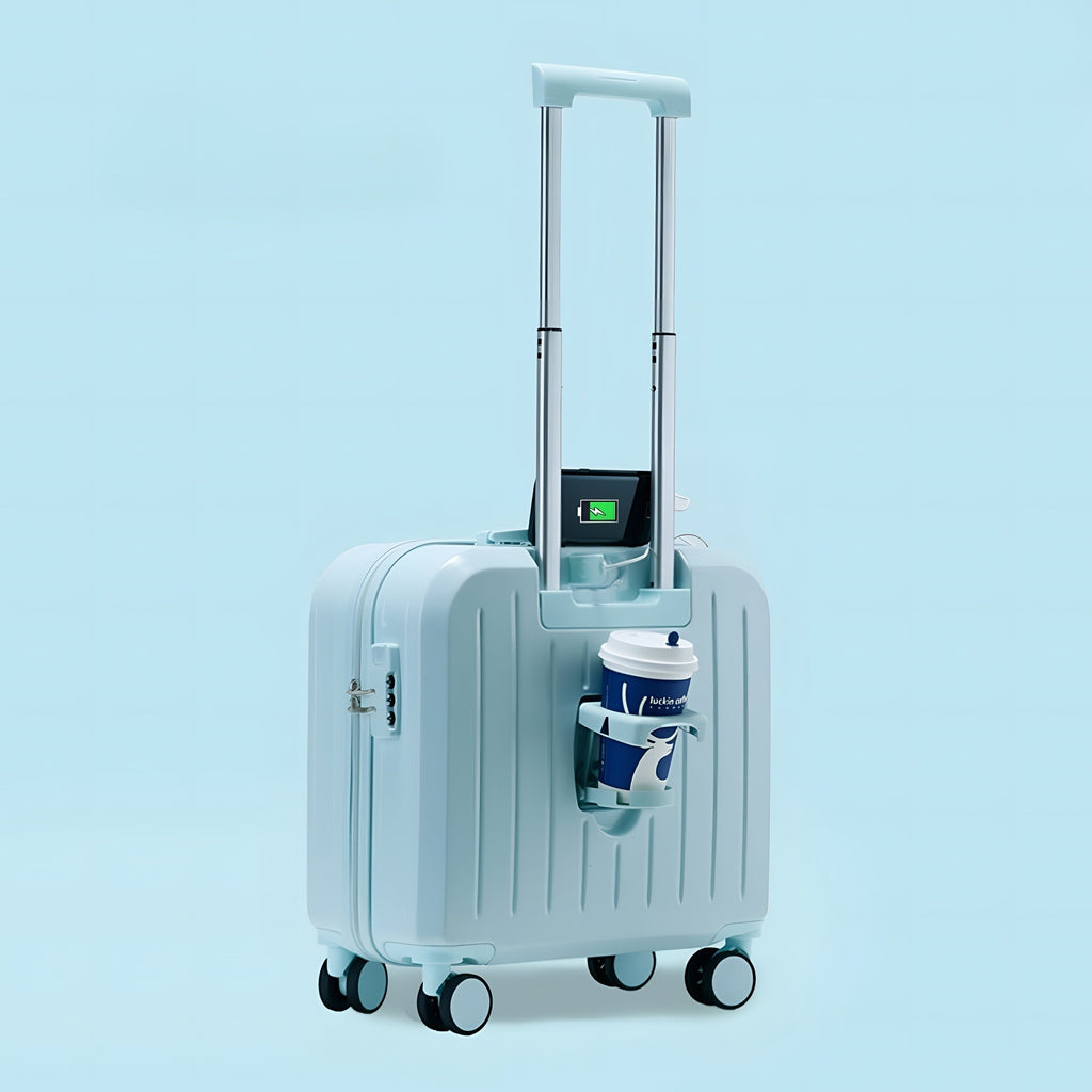 Blue Hardside Carry-On Rolling Luggage.