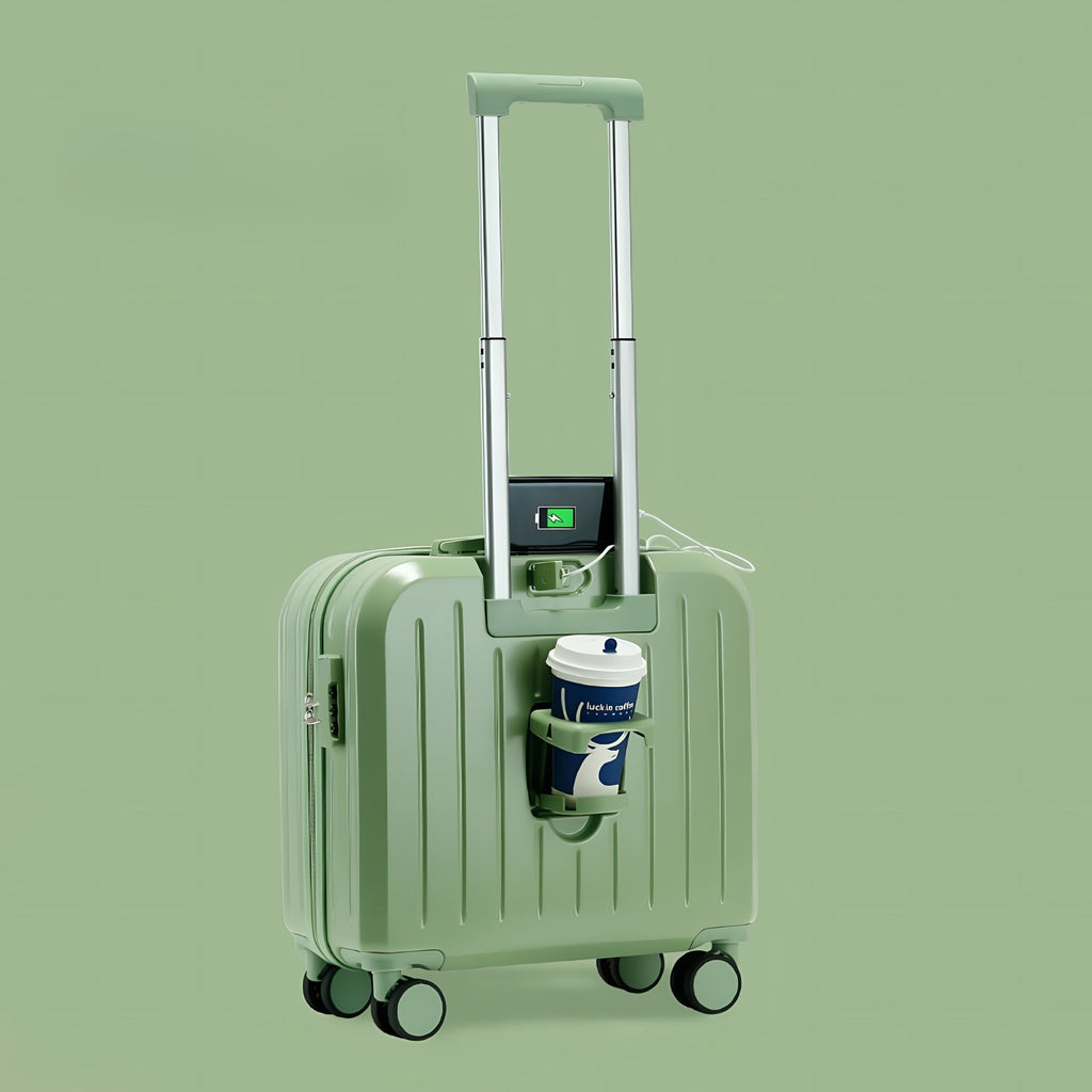 Green Hardside Carry-On Rolling Luggage.