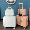 Blue and pink Hardside Carry-On Rolling Luggage Set.