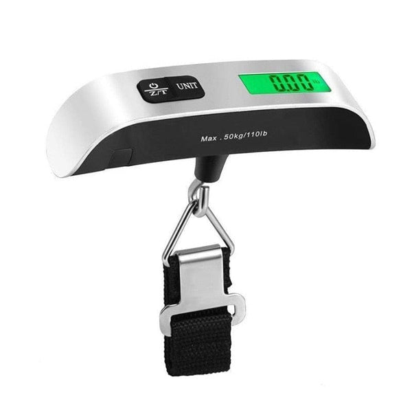 Silver Portable Scale for Travel Scale with LED screen.