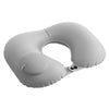 Gray Portable Press Inflatable Neck Pillow.