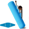 Blue Silicone Makeup Brush Bag Holder.